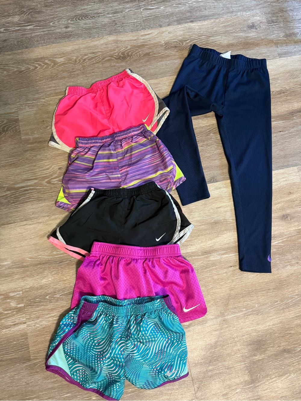 Nike Kids Shorts & Leggings Set - Hot Pink, Black, Navy, Purple, Teal
